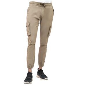 CHARCOAL Men's Small/30 Cargo Jogger Slim fit Dark Khaki Trouser